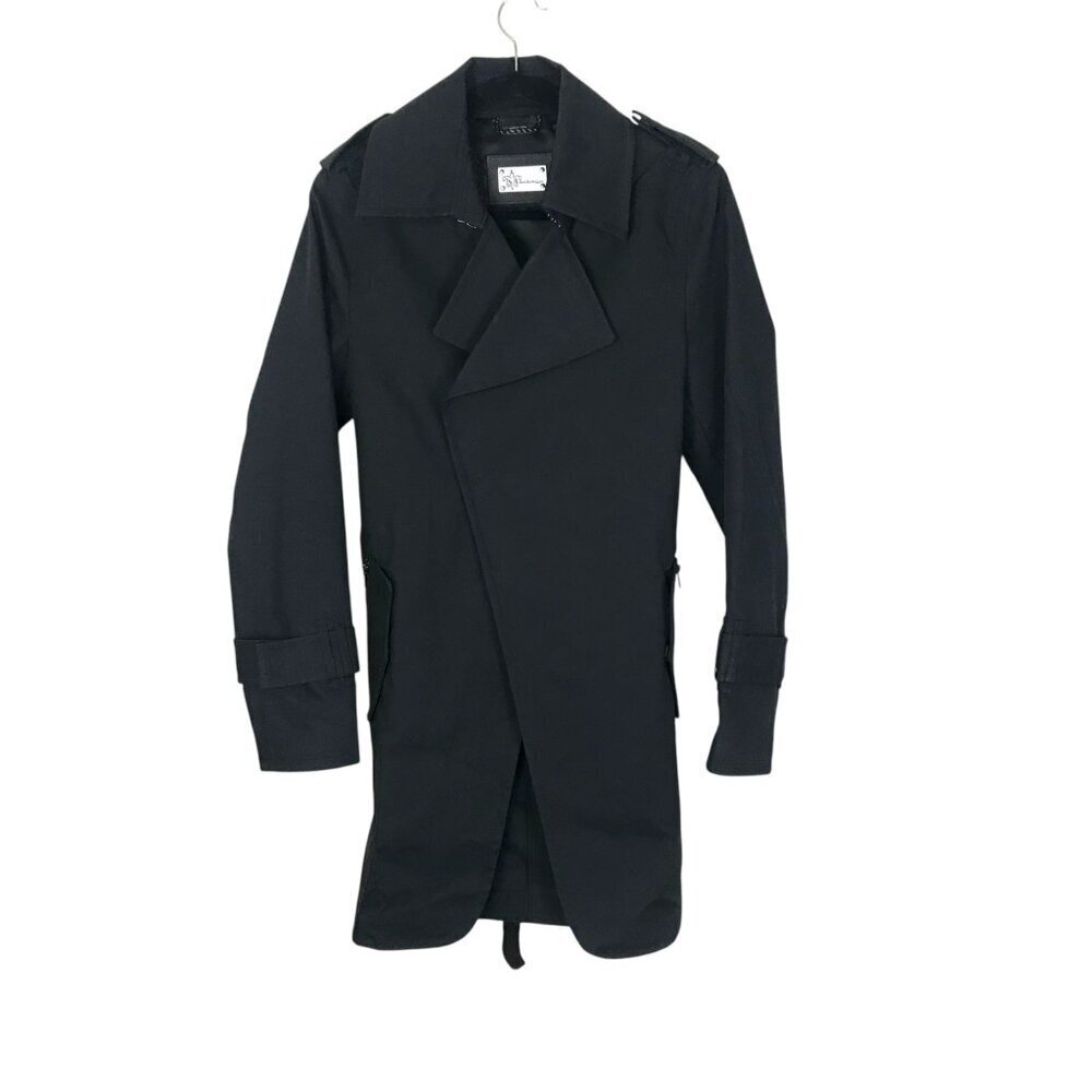 Mackage Black Cotton Trench Coat With Belt Size 38 (US M)